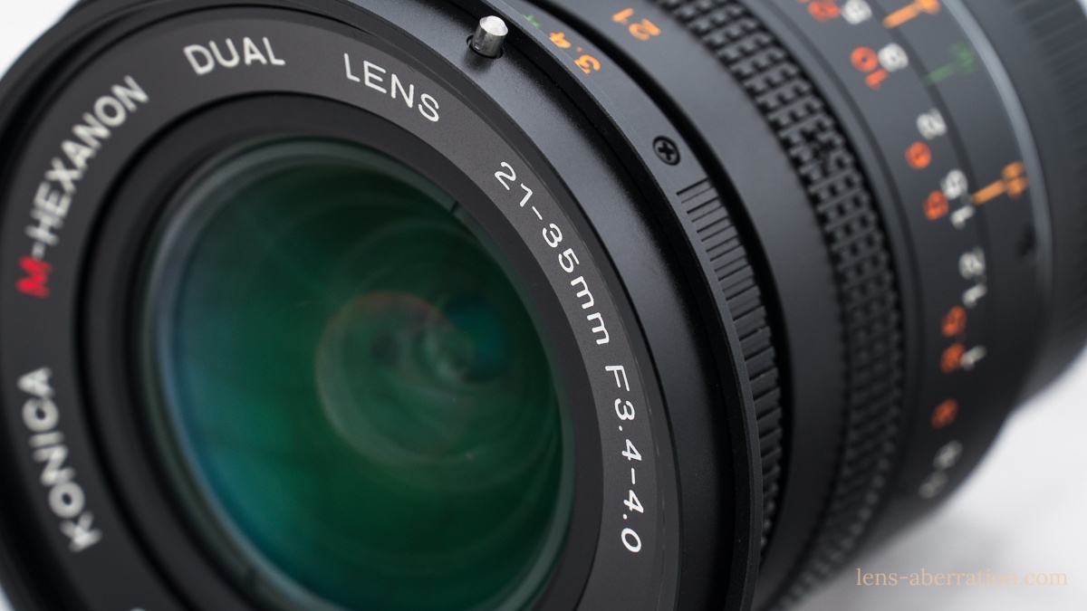 【2焦点レンズ】KONICA M-HEXANON DUAL 21-35mm F3.4-4 外観レビュー